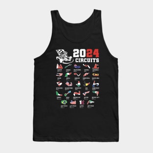 Formula one 2024 circuits calendar Tank Top